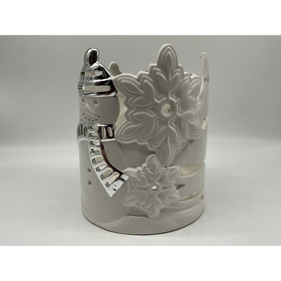 Harry Slatkin Snowman Luminary Candle Holder Retired Signed Home Decor Collectib - Picture 10 of 16